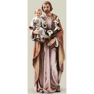 St. Joseph With Christ Child 6.25" Resin Statue