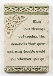 Irish Blessing Wall Plaque With Celtic Trinity Knot
