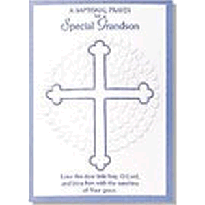 Special Grandson Baptism Greeting Card