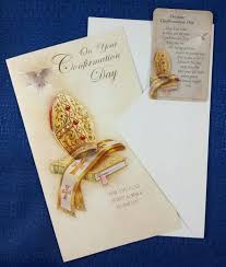 On Your Confirmation Day Greeting Card With Holy Card