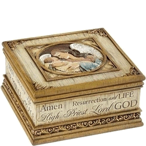 Angel with Baby Jesus Keepsake Box