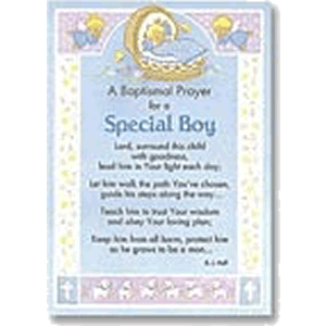 Baptism Prayer for Boy Greeting Card