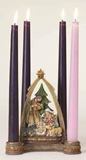 Advent Arched Candle Holder With Nativity Scene