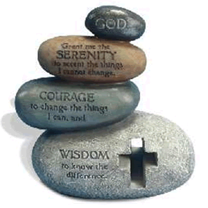 Serenity Prayer Inscribed on Stones