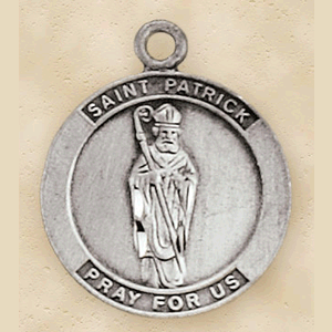 Pewter St. Patrick Medal With Chain