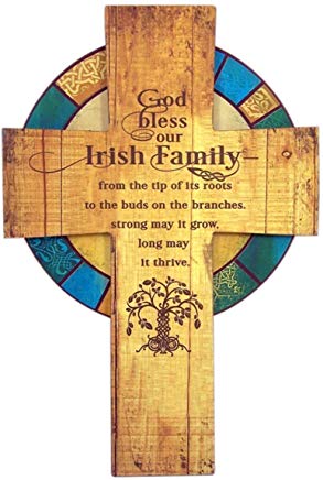 God Bless Our Irish Family Tree of Life Cross