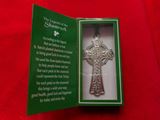 Irish/Celtic Metal Cross Ornament "The Legend of the Shamrock"