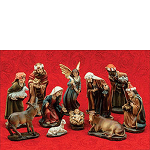 Nativity Set Baroque 12 Piece 5.5" Includes Stable