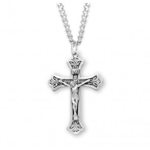 Ornate Sterling Silver Crucifix on 20" Chain