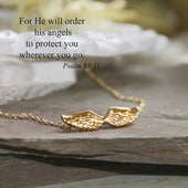 Angel Wings Goldtone Necklace