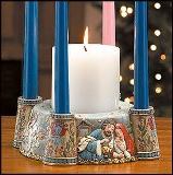 Nativity Scene Advent Candle Holder