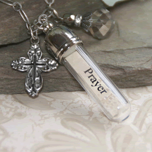 Prayer Changes Things, Message In A Bottle Necklace