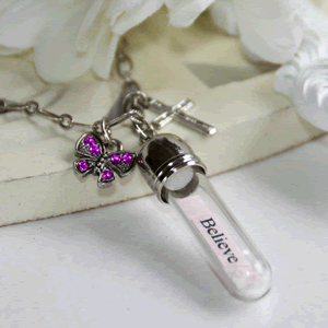 Believe, Message In A Bottle Necklace