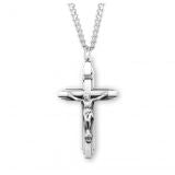 Sterling Silver Triple Level Crucifix With Chain