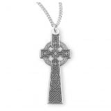 Sterling Silver Traditional Celtic Cross With Chain
