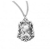 Sterling Silver Our Lady of Sorrows Medal With Chain