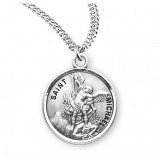 Sterling Silver Saint Michael Medal With Chain
