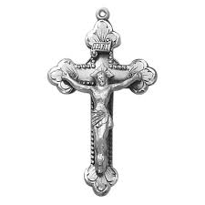 Silvertone Crucifix on 24" Chain