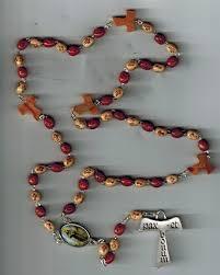 St. Francis Olive Wood Tau Rosary