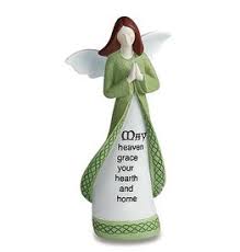 May Heaven Grace Your Hearth and Home Irish Angel Statue