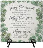 Irish Blessing 6" Ceramic Plaque with Easel
